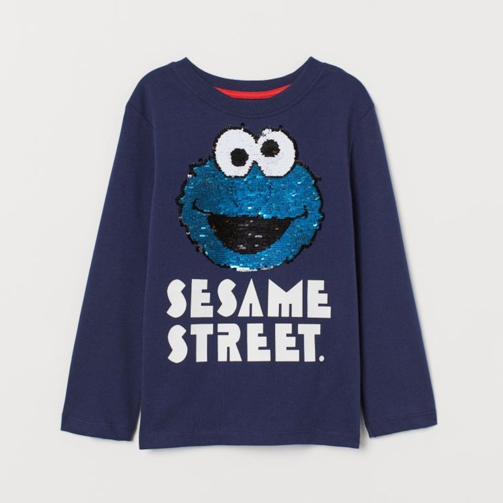 NWT H&M Cookie Monster Long Sleeve Tee